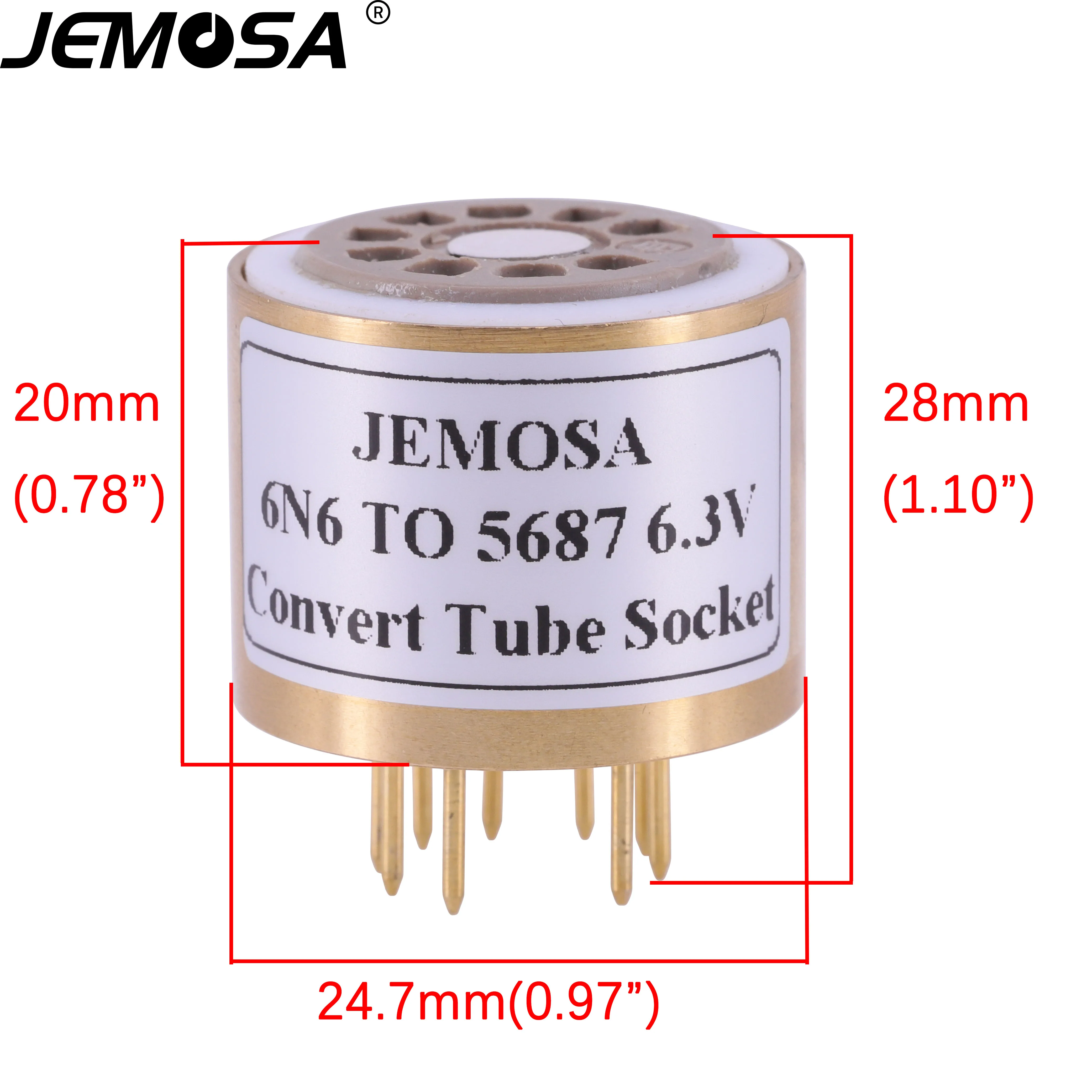 1 шт. JEMOSA 6H6N 6N6 до 5687 6 3 В 9-контактный вакуумный трубчатый усилитель Vitage DIY HIFI |
