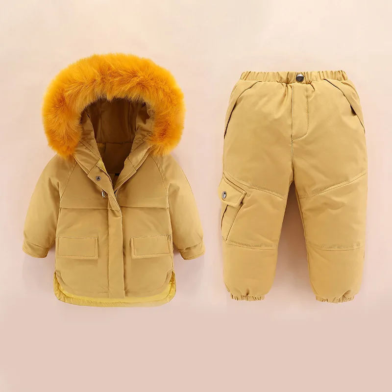 Dollplus/зимняя детская одежда пуховое пальто для девочек и мальчиков Детский Теплый
