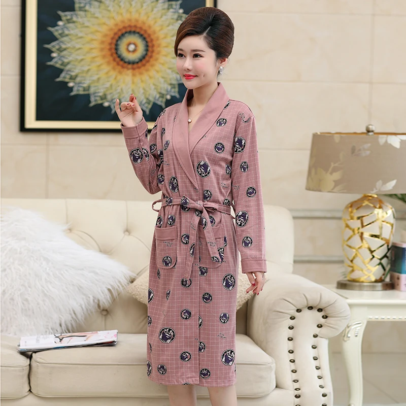 Новинка 2020 весенне-осенняя хлопковая ночная рубашка халат мягкая домашняя
