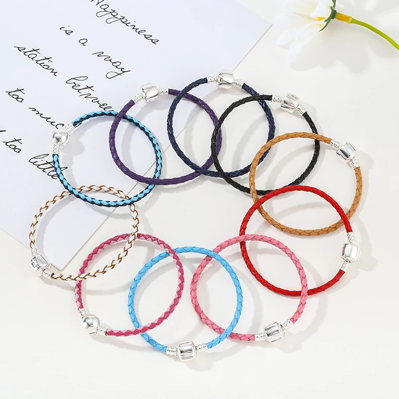 BAOPON 5 шт./лот классический кожаный браслет со шнурком для подвесок DIY брендовый