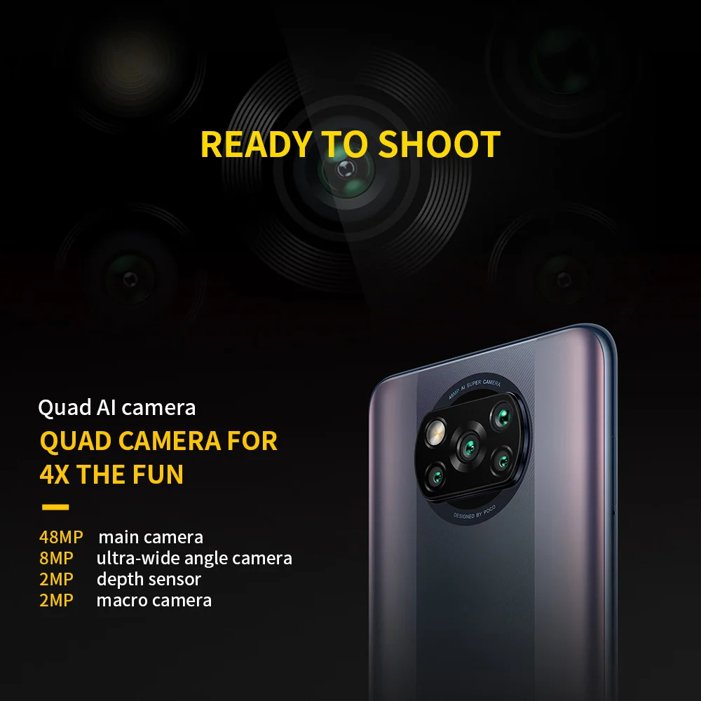 Смартфон POCO X3 Pro 6 ГБ + 128 ГБ/8 256 Android Snapdragon 860 120 Гц 5160 мАч 33 Вт зарядка четыре AI-камеры
