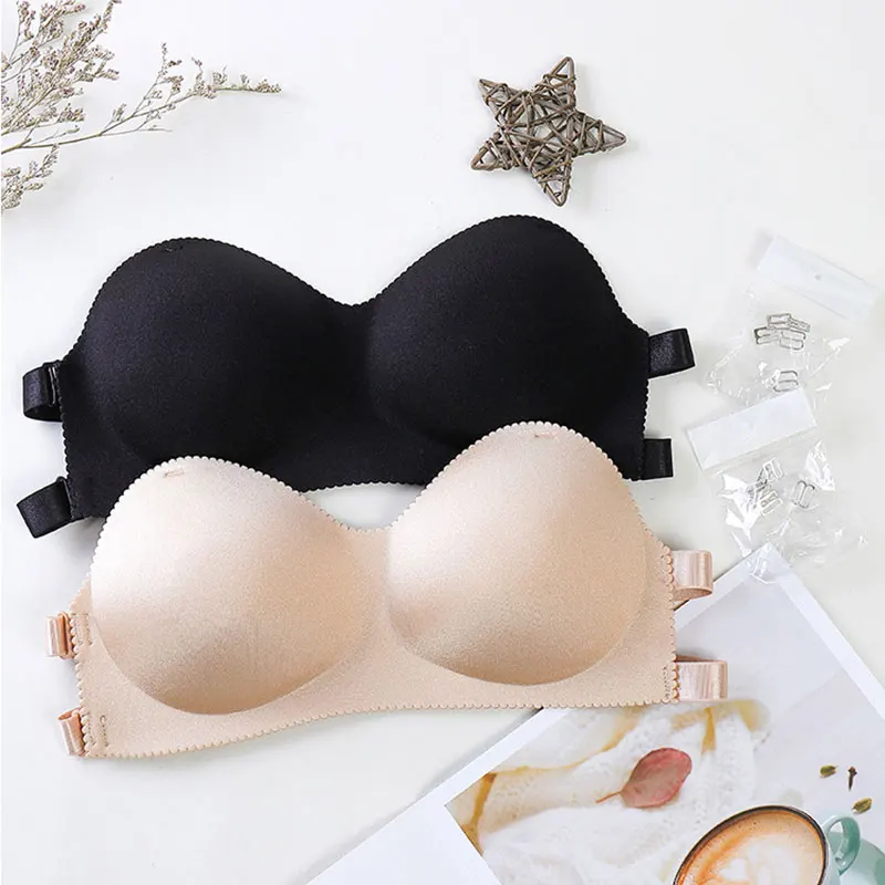 

Women Beauty Back Smoothing Strapless Bra Tube Top Invisible Bra with Shoulder Strap H9