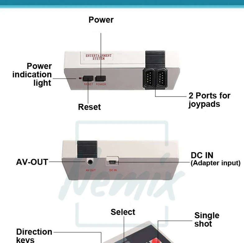 Мини-игровые консоли 8 бит Ретро ТВ видео игровые с 620 классическими играми