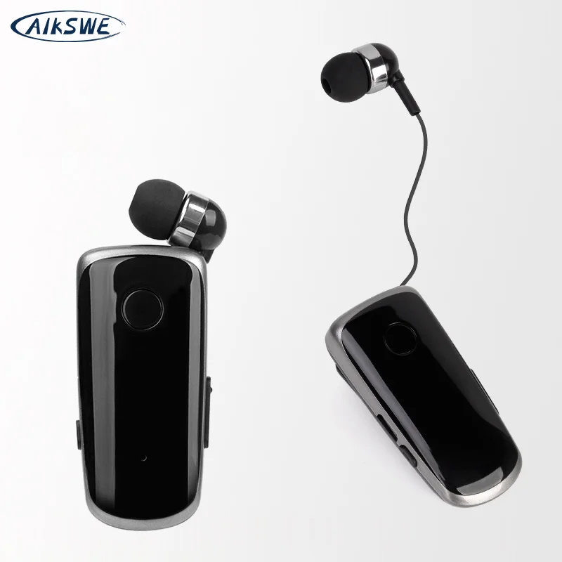 

AIKSWE Mini Portable Wireless Bluetooth Earphone Headset In-Ear Calls Vibrating Remind Wear Clip Hands Free Earphone For Driving