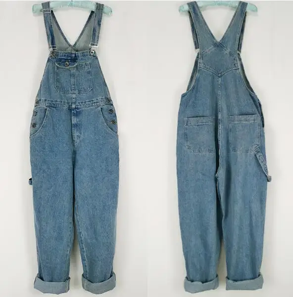 

Men's Denim Overalls Men's Overalls Jumpsuit Large Size Strap Straight Pants Blue Jeans