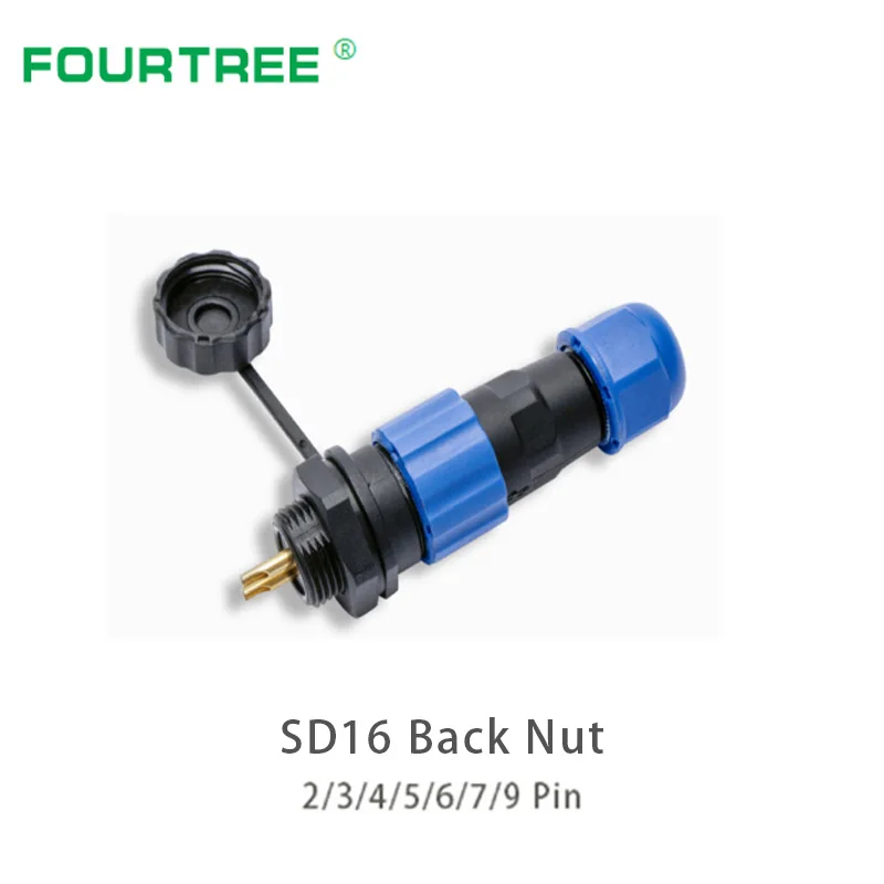 Водонепроницаемый разъем IP68 SD16 Панельное крепление проволочный кабельный зажим