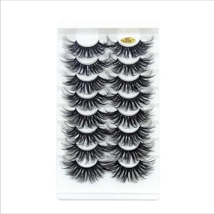 

QUXINHAO 8 pairs of mink eyelashes 4D mink eyelashes thick full hand-made eyelashes natural mink eyelashes