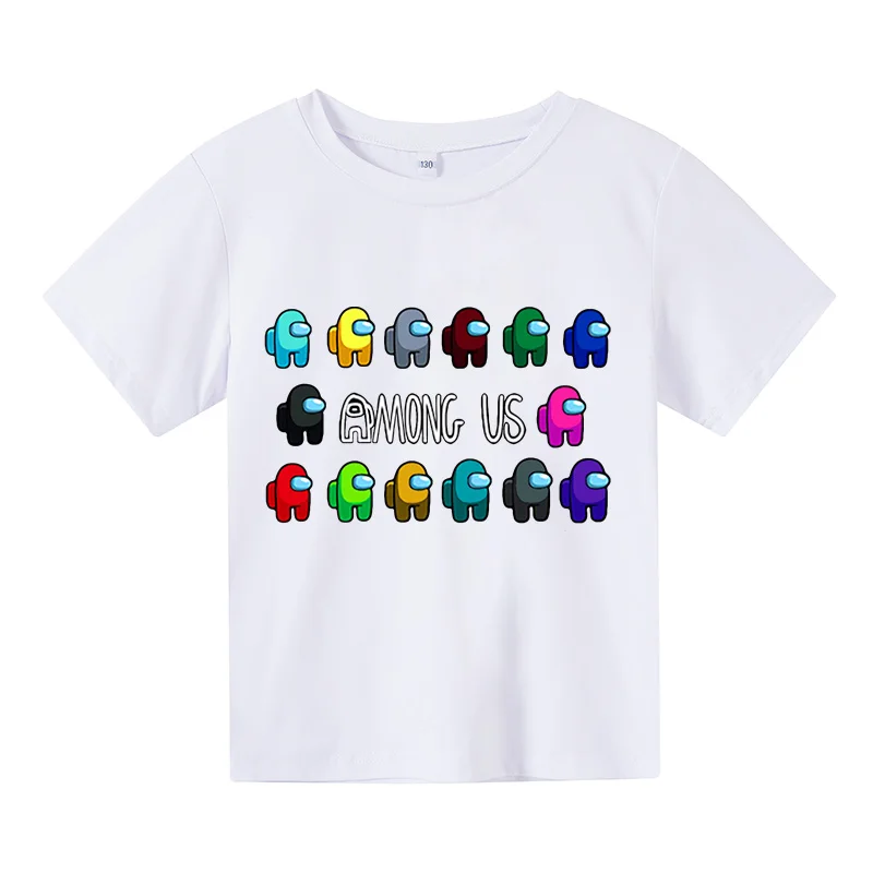 

Amongus Kids T-Shirt Boys Girls Game Between Children Summer Birthday Clothes Cool Short Sleeve Tops 4-14T 2021 Sweatshirt Tees