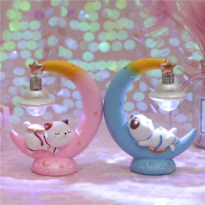Смола с изображением из мультфильма Lucky Cat ночник девочка Спальня прикроватный