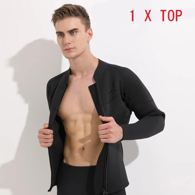 Мужской неопреновый костюм для дайвинга теплый двойка из двух предметов с