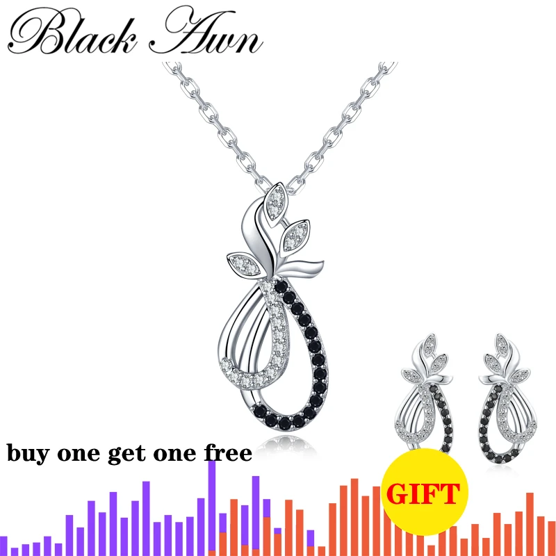 

[BLACK AWN] Silver Color Women‘s Necklaces Pendants Female Flower Fashion Jewelry Girl Gift KN034