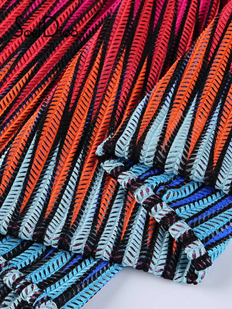 

Soefdioo Mesh Print Spaghetti Strap Backless Maxi Dress Summer Party Club Bodycon Dresses Vacation Women Clothing Beachwear 2021