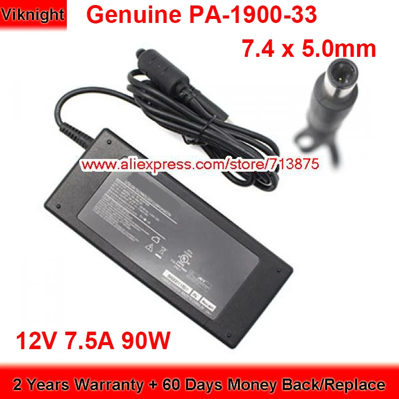 

Genuine PA-1900-33 12V 7.5A AC Adapter for Liteon 90W Charger with 7.4 x 5.0mm Plug Power Supply