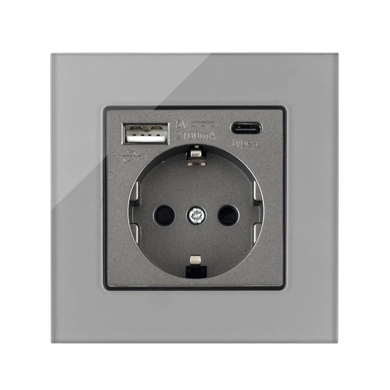

Розетка настенная с USB-портом, 110-250 в перем. Тока, 16 А