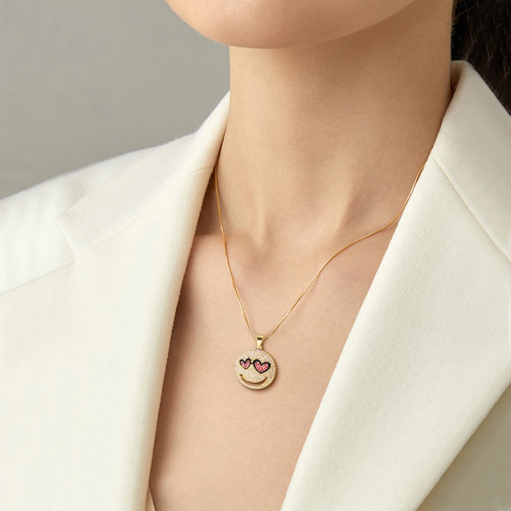 KOMi модное индивидуальное геометрическое ожерелье из металла и меди с отверстием