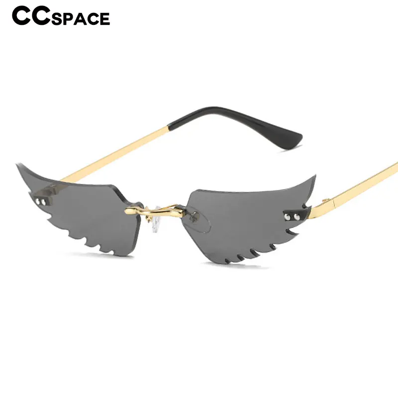 49059 Angel Wing Shape солнцезащитные очки без оправы для мужчин и женщин Модные Оттенки