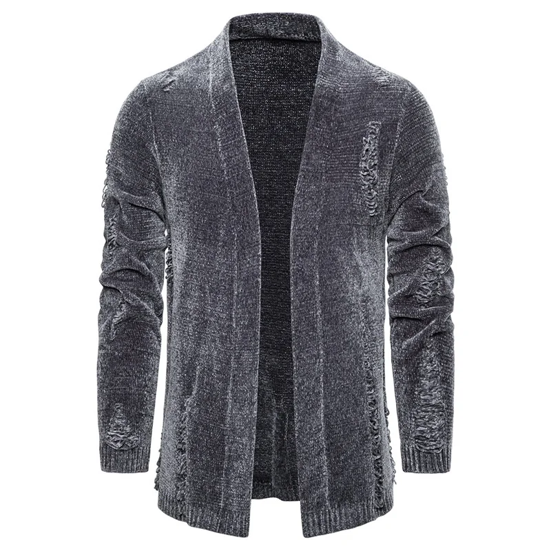 Осенне зимний мужской трикотажный свитер модель Повседневный Кардиган пальто