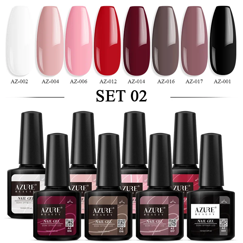 Небесно Голубой Красота 8 шт./лот маникюрный салон лак для ногтей Гель набор!