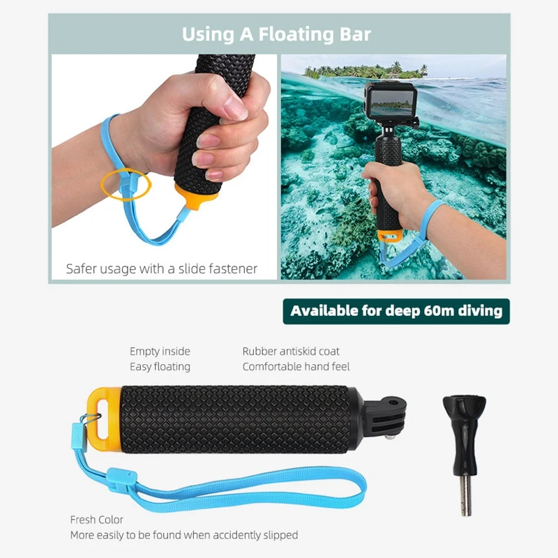 Плавучий стержень с 1/4 адаптером кронштейн плавающий бар для Dji Osmo экшн