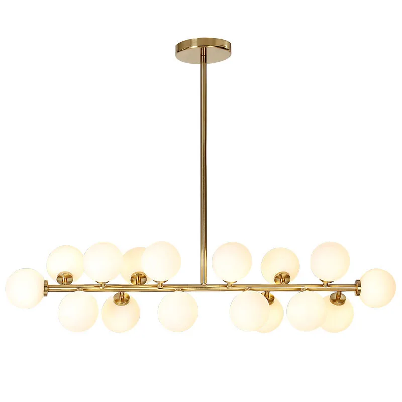 Прямой металлический светодиодный светильник для столовой в скандинавском