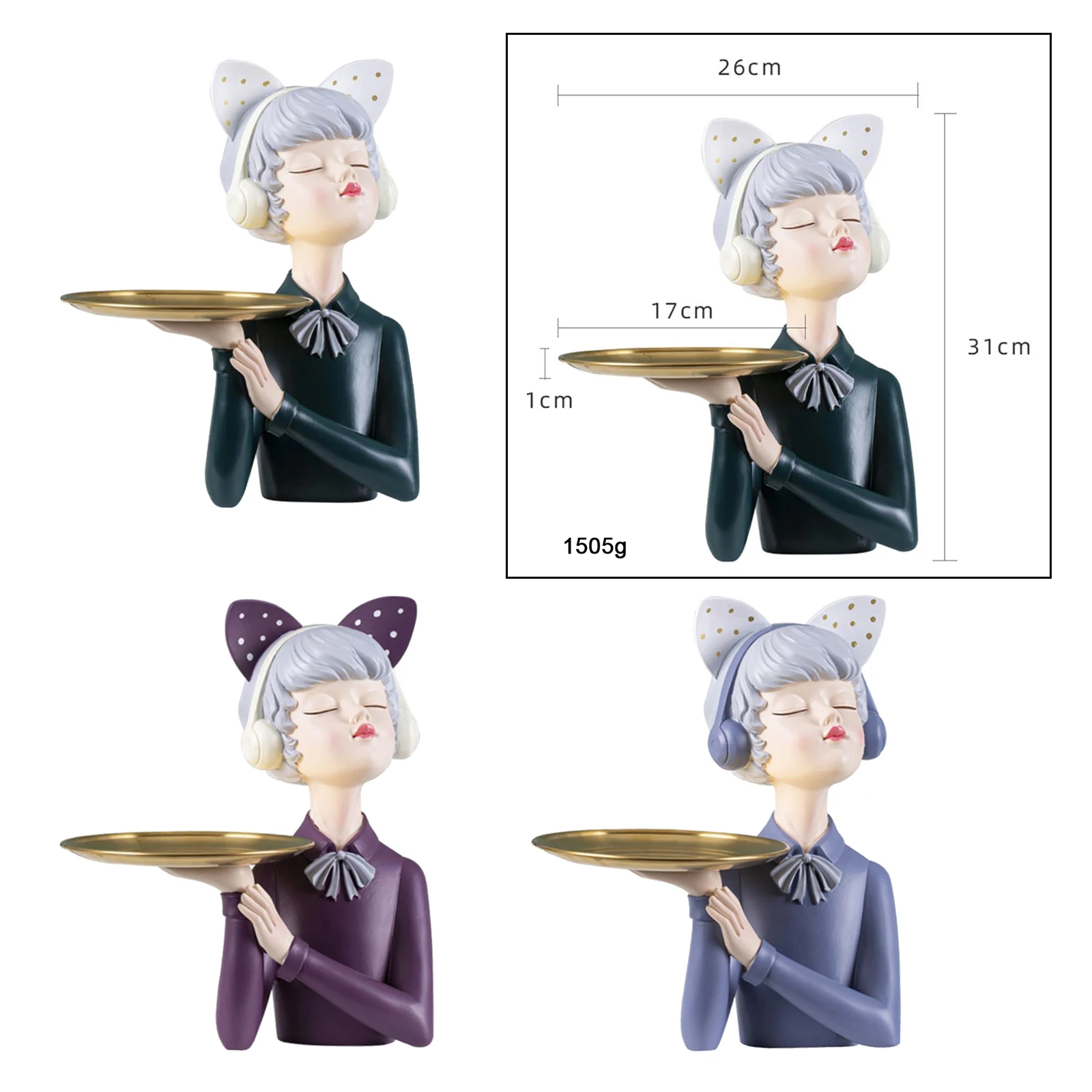 

Resin Girls Statue Sculpture, Girls Figure Figurine Art Ornaments Jewelry