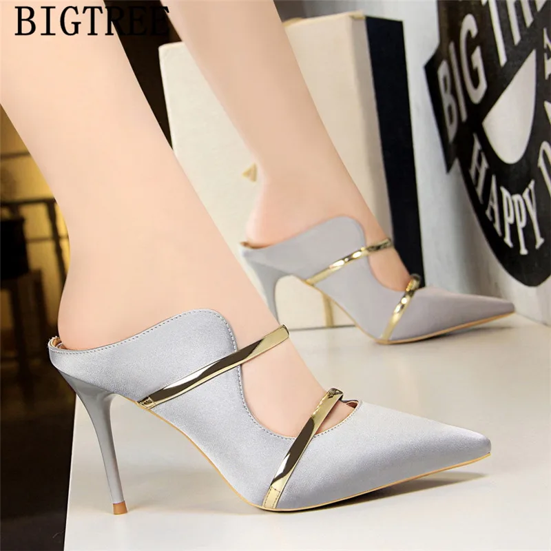 2021 Женские туфли-лодочки Туфли без пяток на высоких каблуках Свадебные туфли