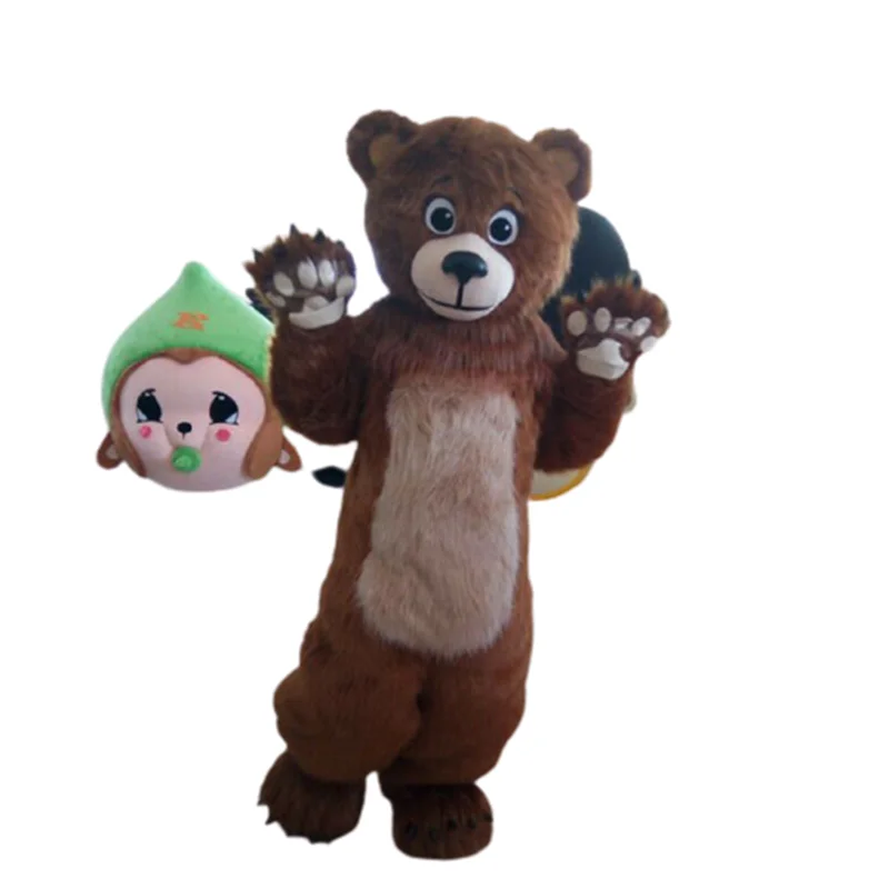 

Bear Mascot Costume Fancy Dress Party Clothing Christmas Halloween Birthday Party Adult Size Gift Advertising Opening Carnival