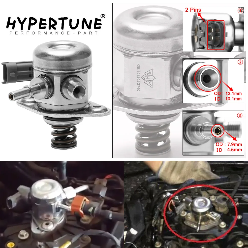Hypertune Топливный насос высокого давления для 09 14 Hyundai Sonata & 15 Kia Sorento UDW 353202G720 353202G730