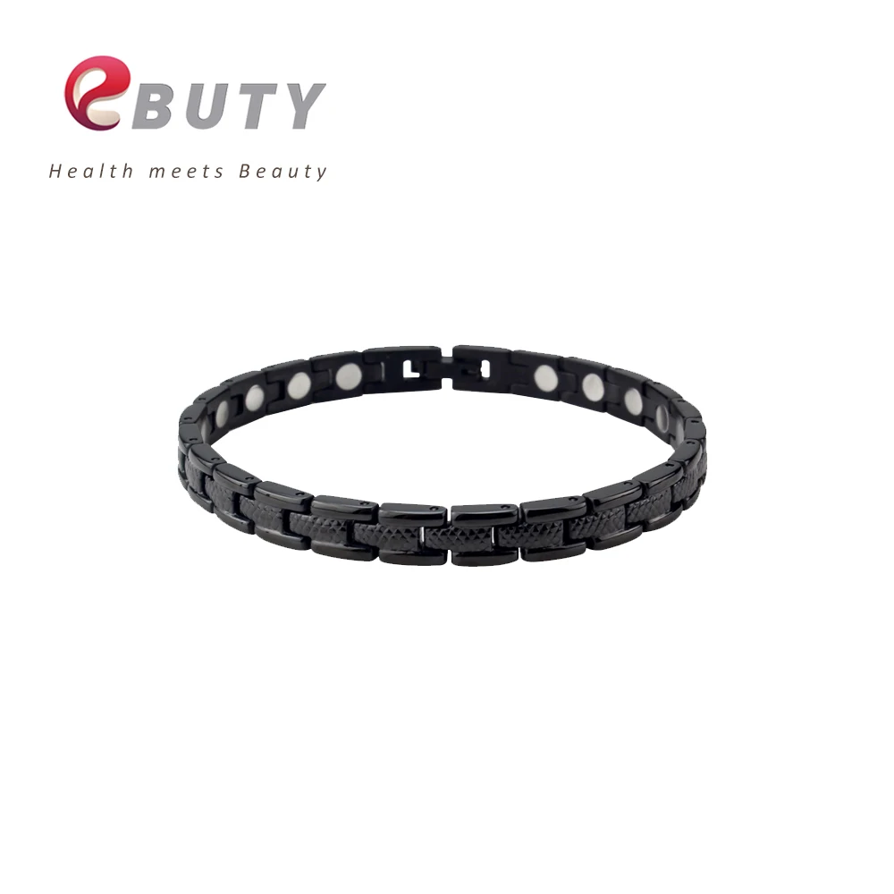 Черный титановый браслет EBUTY для влюбленных подарок модные ювелирные изделия
