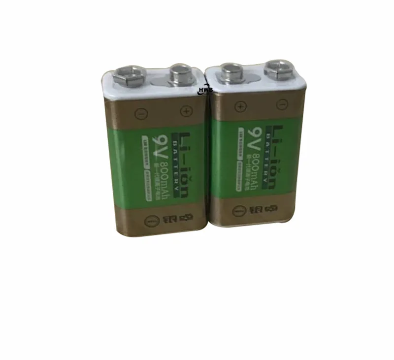 2 шт. сверхбольшая литий ионная батарея 9 в 800 мА · ч в|lithium battery|li-ion battery9v battery |