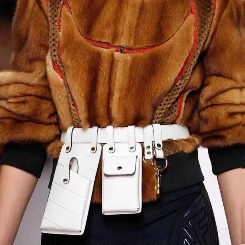 

Women's tail wrapping leather bag luxury women's belt bag women's sling bag leisure chest bag women's purse