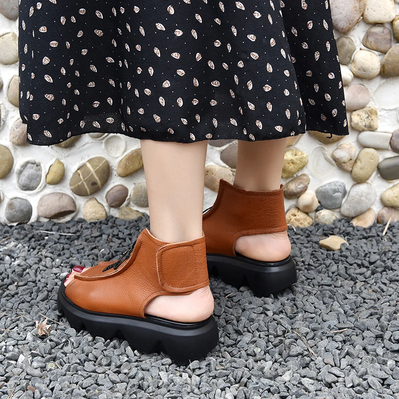 Женские босоножки из мягкой кожи Rimocy уличные сандалии в римском стиле на