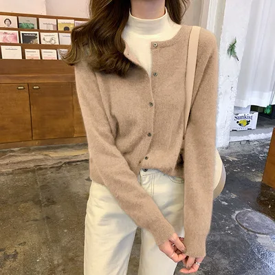 

sweater women turtleneck pullover women winter cashmere sweater 2021 Thick warm Black