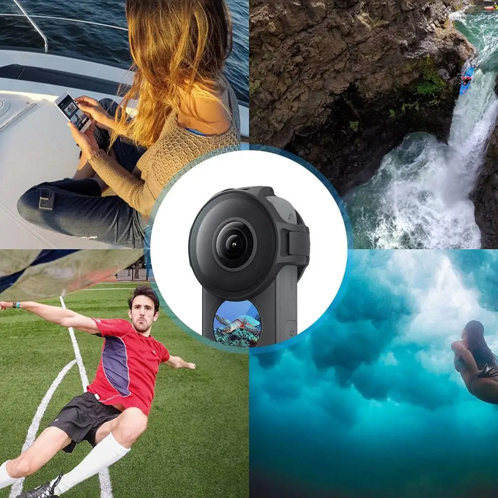 Pаспродажа Защита для объектива ForInsta360 ONE X2 Premium, 10 м, водонепроницаемый защитный чехол, HD закаленное стекло для подводной съемки One X2