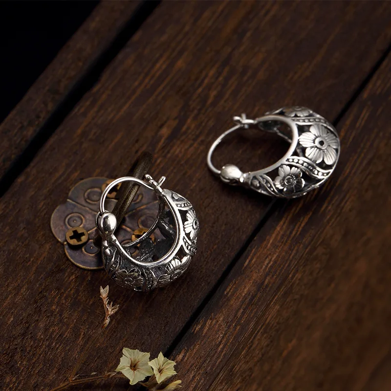 Женские серьги гвоздики из серебра 925 пробы в виде цветка|Серьги-гвоздики| |