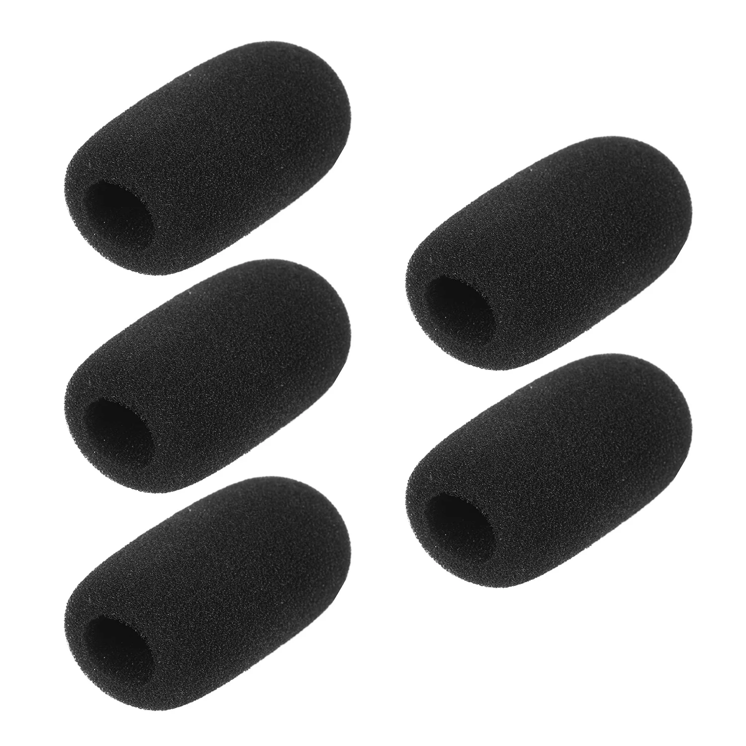 

Compact Microphone Windscreens Mic Foam Covers for Lapel Lavalier Headset Microphone Black, Set of 5pcs