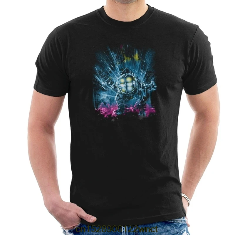 

2020 New Printed Funny Bioshock Big Daddy Luminous Men's T-Shirt camiseta masculina women's tshirt