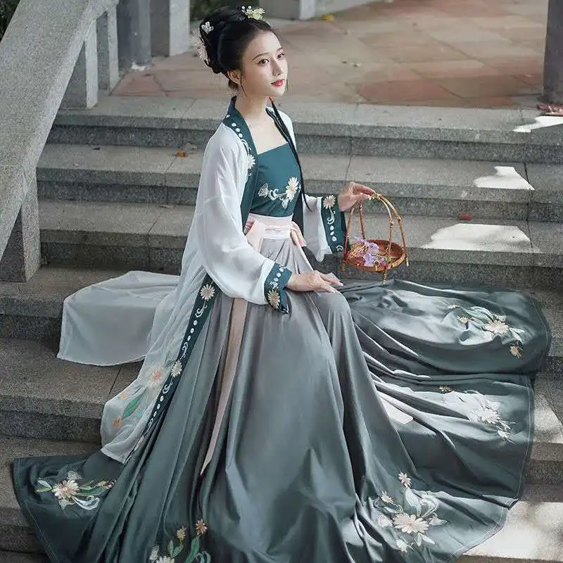 Набор из 3 шт.! Женские Элегантные танцевальные костюмы ханьфу в китайском стиле