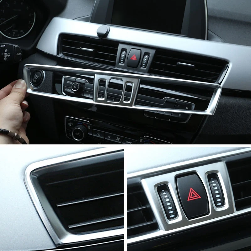 Аксессуары для BMW X1 F48 2016 2018 ABS матовая хромированная консоль кондиционер