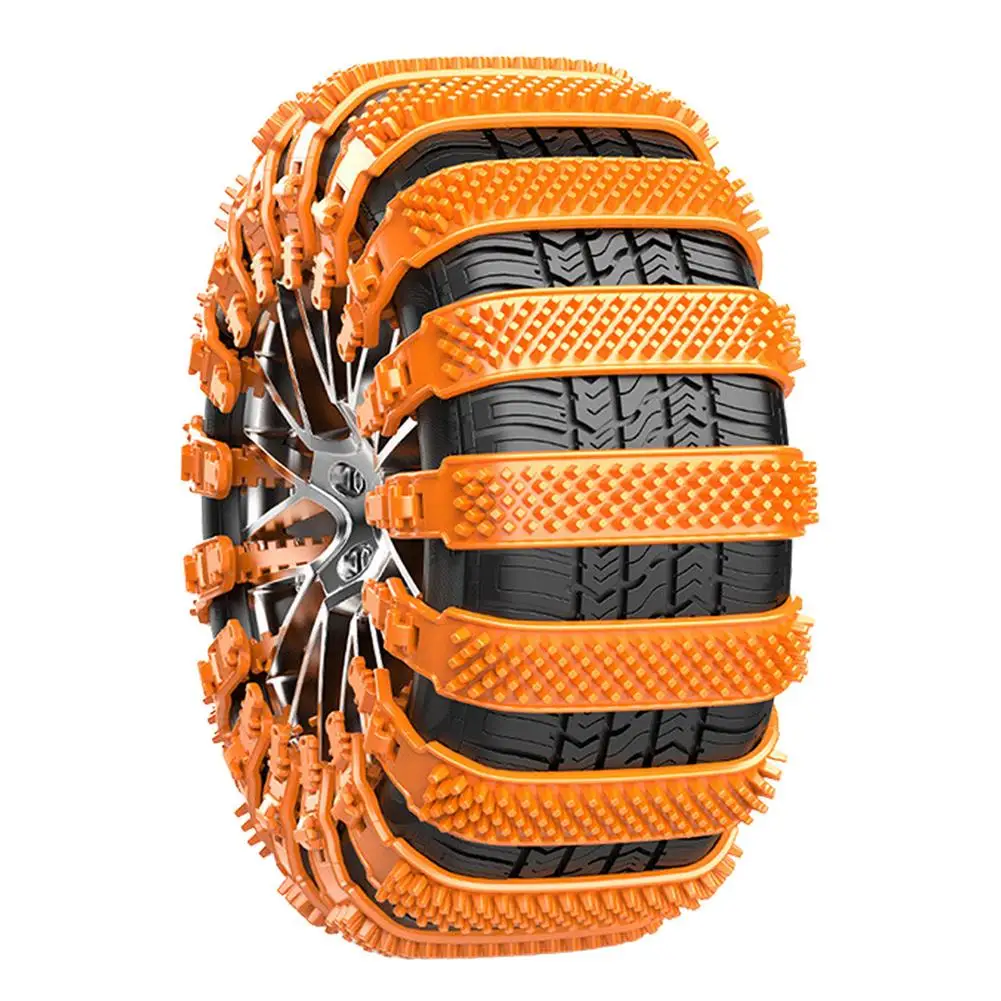 

8Pcs Car Tire Snow Chains Winter Snow Ice Mud Sand Road Emergency Driving Accessories Durable Anti-slip Tyre Chain Straps Belts