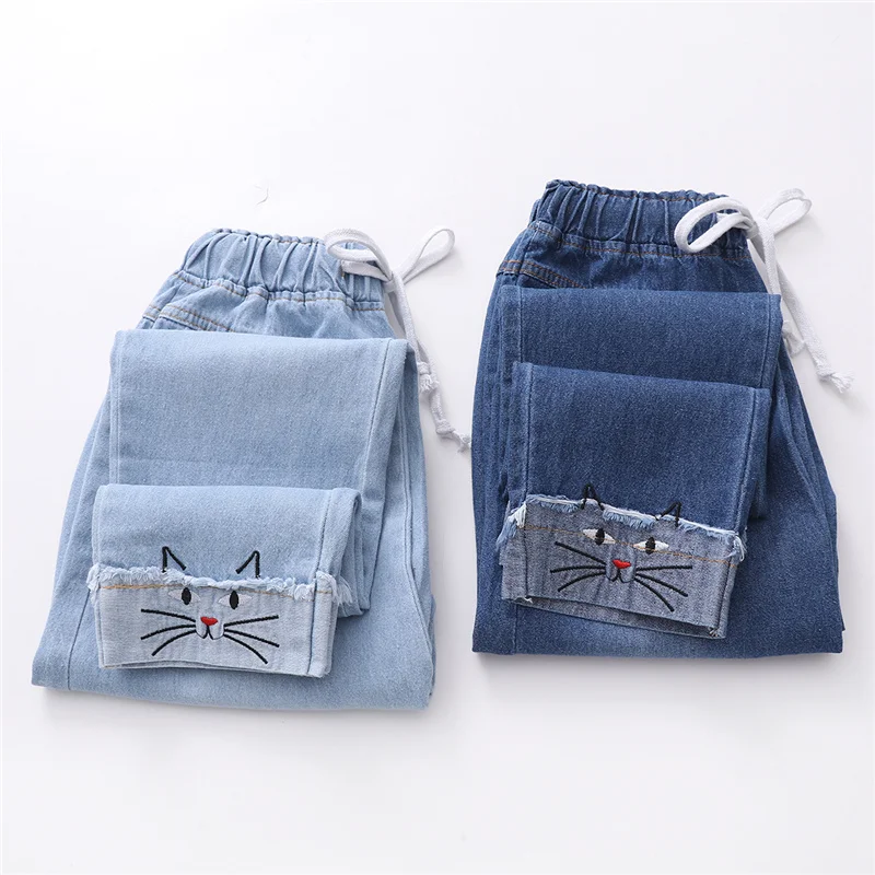 Женские джинсы-бойфренд OMIKRON свободные джинсы-карандаш с высокой талией и милой