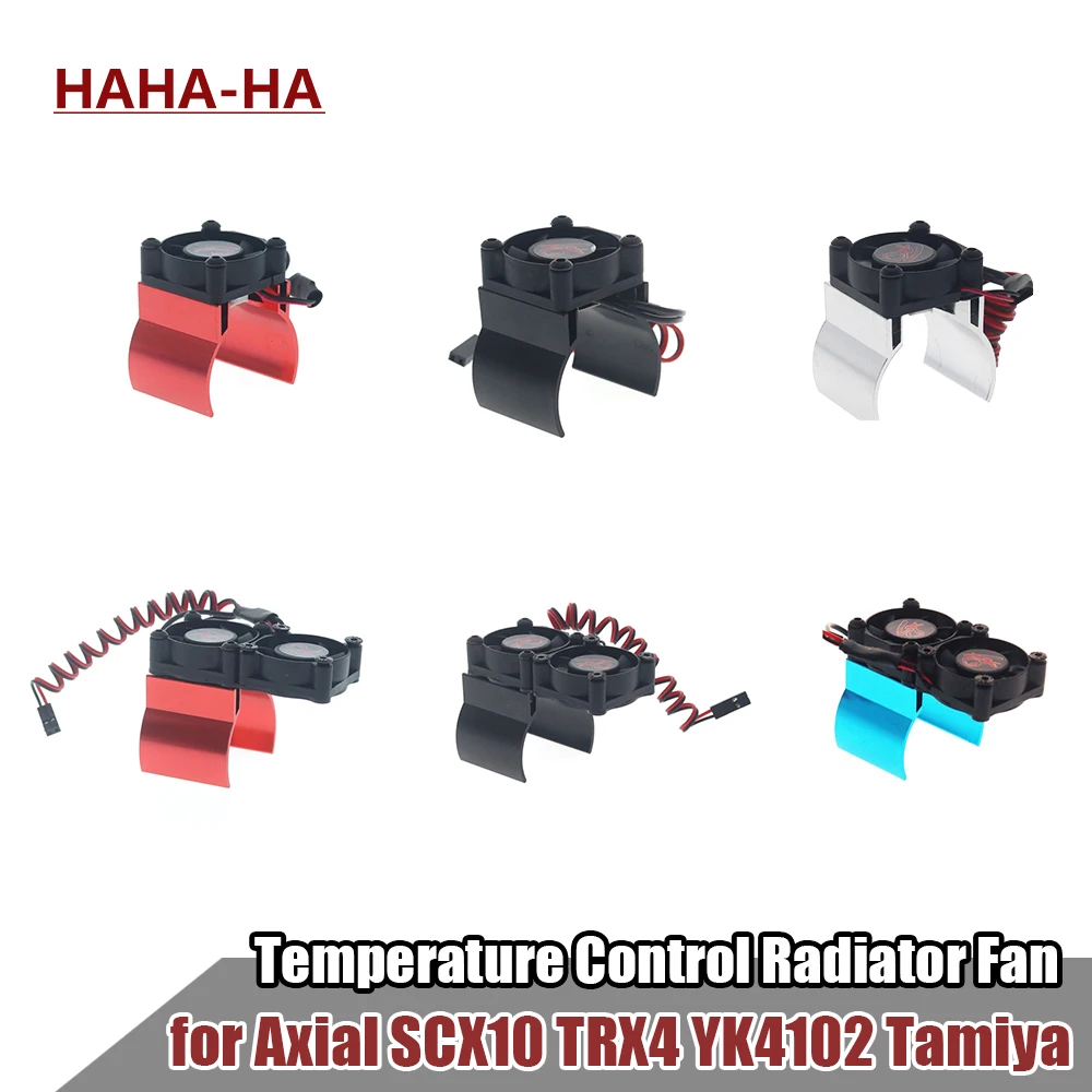 

36MM Temperature Control Radiator Fan for 1/10 RC Car TRX4 Axial SCX10 YK4102 Tamiya 540 550 Brush Motor 3650 Brushless Motor
