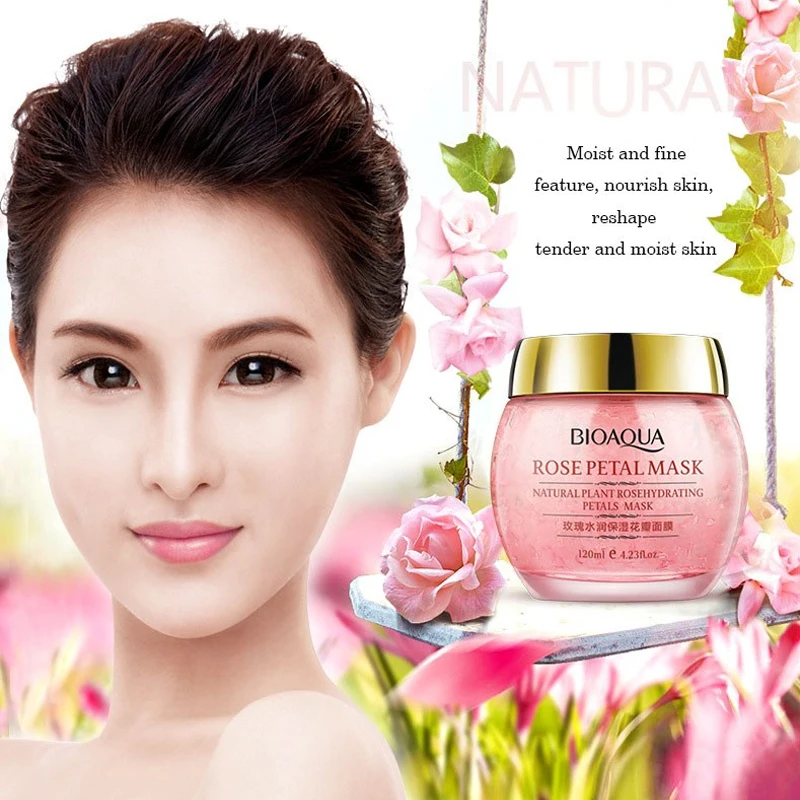 Маска с лепестками роз очищающая пор увлажняющая маска для лица ночной крем