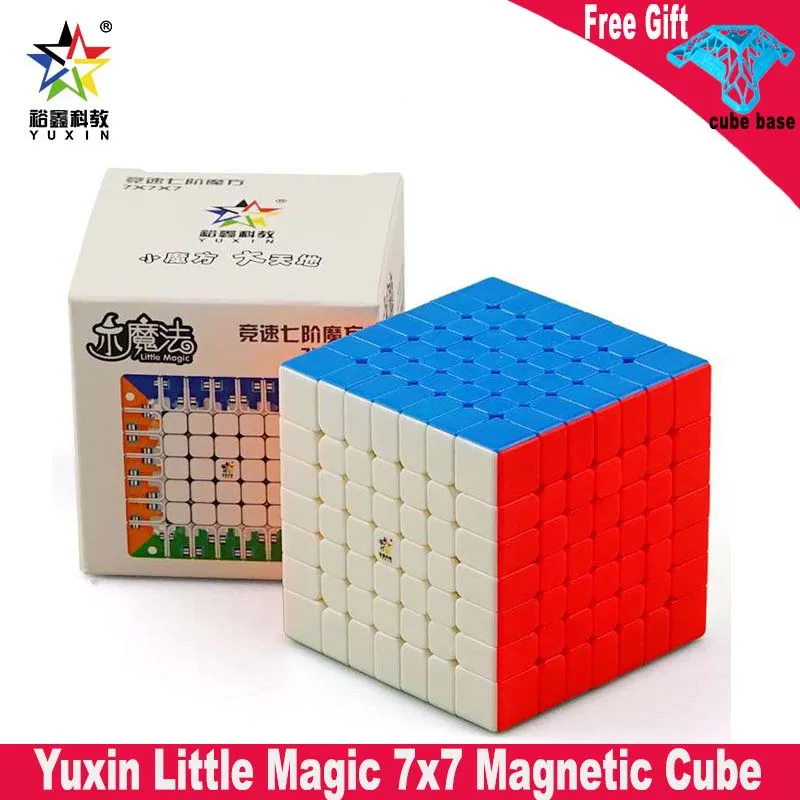 

Магнитный кубик Yuxin Little Magic 7x7, обучающая игрушка без наклеек, 7x7 скоростей, волшебные кубики 67,5 мм