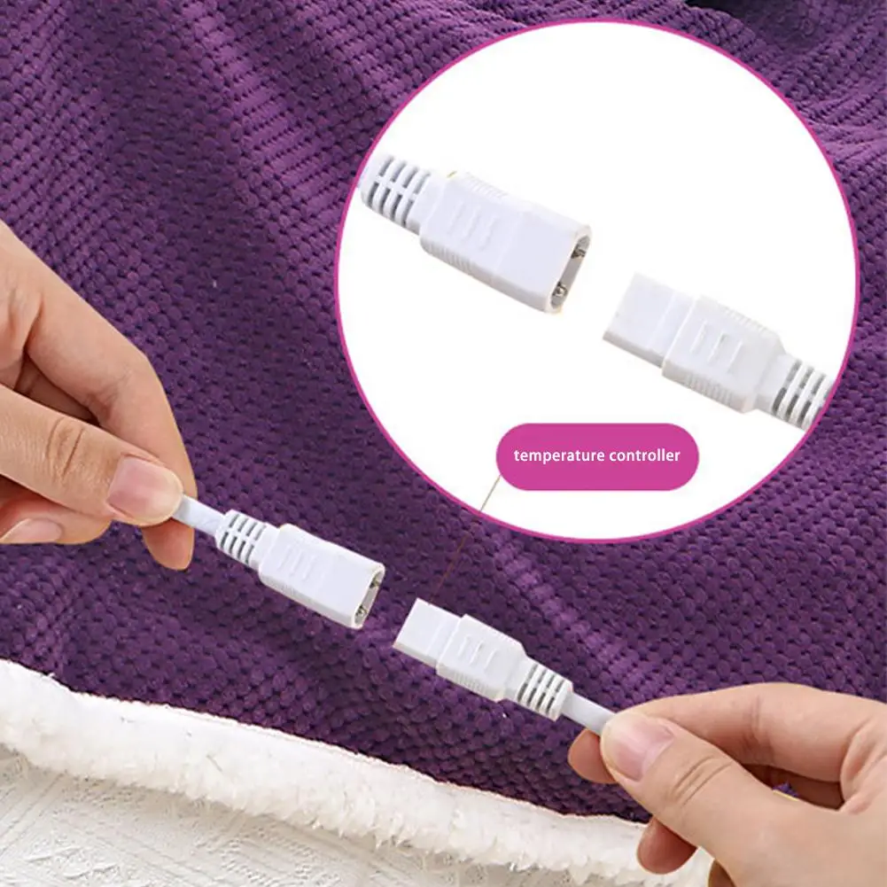 

60W Electric Blanket Washable Double-sided Plush Warmer Heating Blanket Knee Pads Shoulder Shawl Heating Blanket