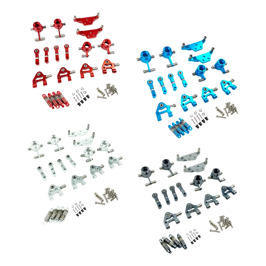 

1/28 RC Replacement Metal Complete Kit Front and Rear Shock Absorbers Board,Upper Lower Swing Arm for WLtoys P929 P939 Crawler