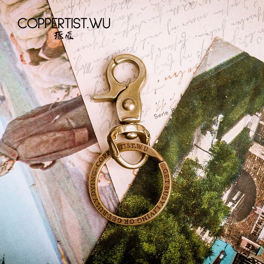 COPPERTIST.WU ручная работа бронзовые брелки для мужчин легко зажимаемые