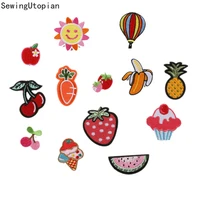 13pcs cute fruit patch for clothing iron on embroidered sewing applique patches sew on fabric badge diy apparel accessories