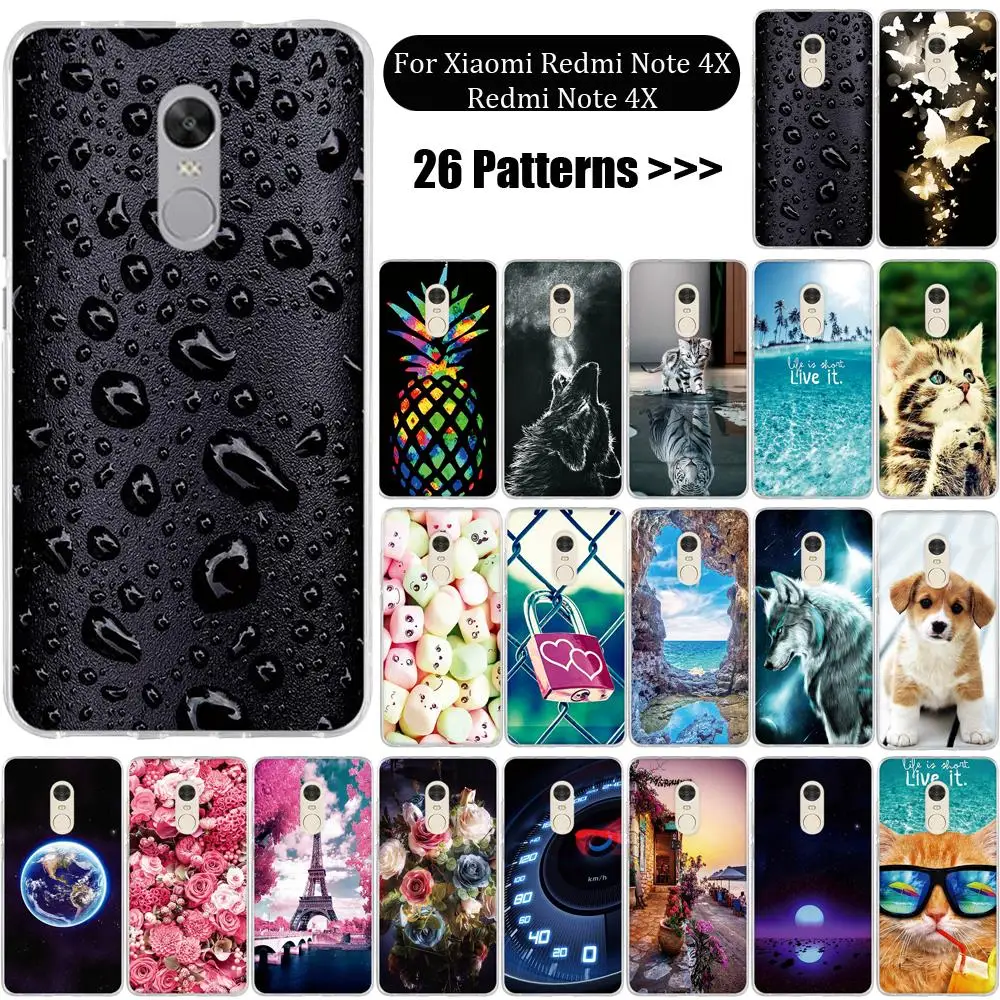 Чехол для Xiaomi Redmi note 4 чехол Note 4X 3D Мягкий силиконовый из ТПУ redmi X 5 дюйма|case for xiaomi|case