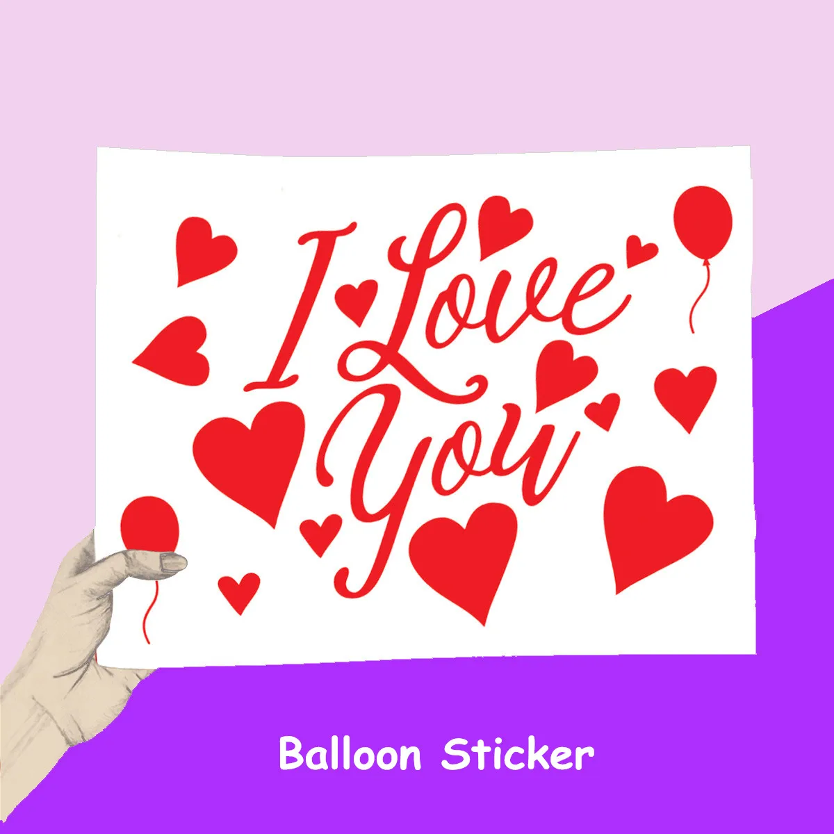 ПВХ наклейка для воздушных шаров с надписью Счастливая свадьба Я тебя люблю